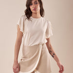 Blusa manica calla donna. BL002062 MANDORLA ARTIGLI 