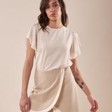 Blusa manica calla donna. BL002062 MANDORLA ARTIGLI 