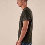 T-shirt Uomo manica corta in cotone 100% con logo stampato a contrasto TS616035 VERDE Henry Cotton's Uomo 