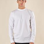 T-shirt da Uomo Girocollo Manica Lunga in Caldo Cotone Comfort Termico e Stile Minimal TI284H BIANCO HAMAKI-HO 