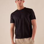 T-Shirt Uomo manica corta in tessuto tecnico traspirante ideale per sport e attività outdoor. M48952 NERO SUPERIOR VINTAGE 
