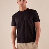 T-Shirt Uomo manica corta in tessuto tecnico traspirante ideale per sport e attività outdoor. M48952 NERO SUPERIOR VINTAGE 
