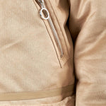 Ecomontone donna con dettagli in ecopelliccia. Zip frontale e tasche con zip. NDR/P78/1 BEIGE LARA PRINCE 