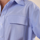 Camicia da donna senza maniche in cotone. PG499C/EC CELESTE EXTASY 