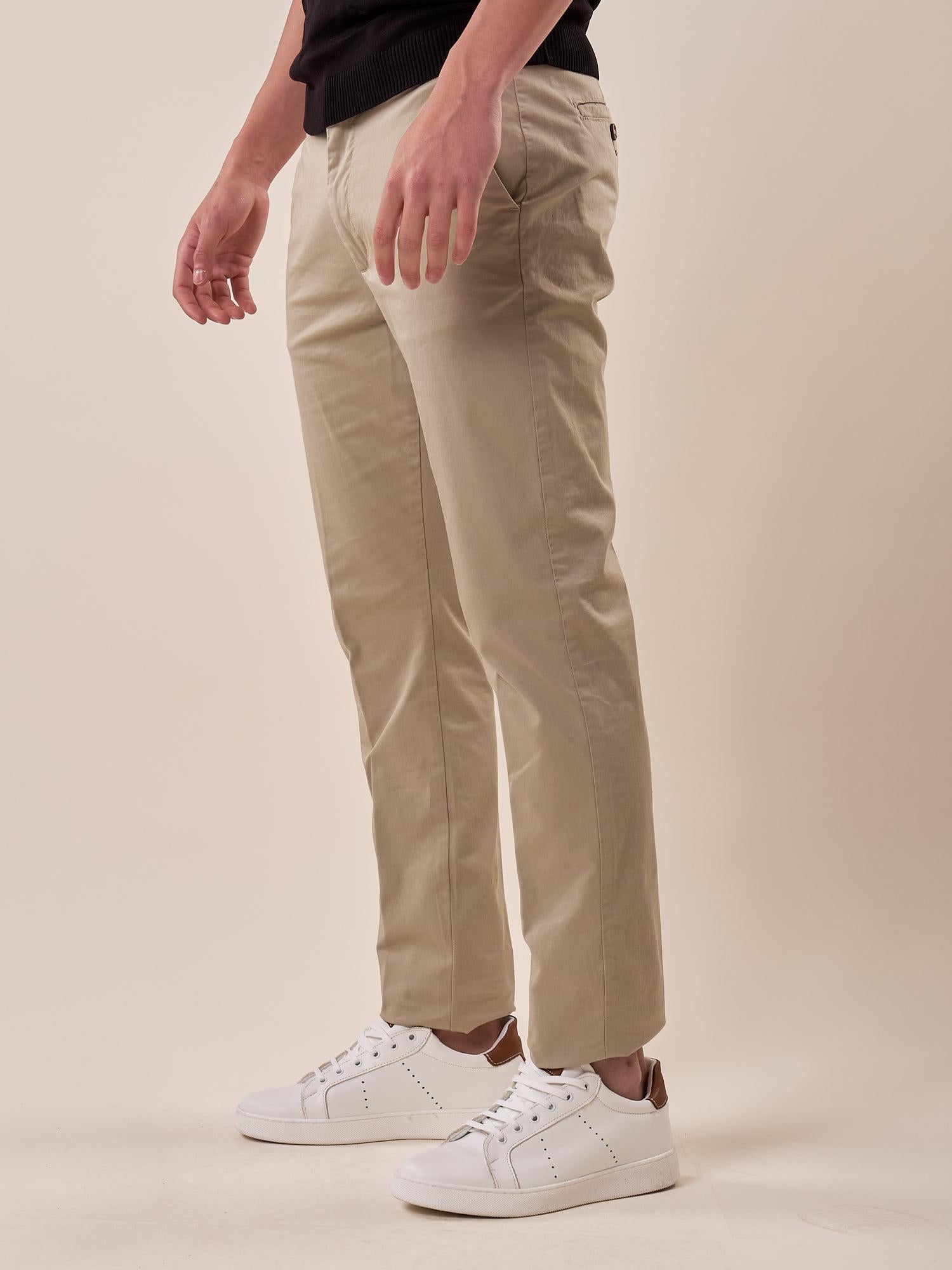 Pantalone tasca all'america cotone elasticizzato uomo. PSE1744H BEIGE HAMAKI-HO Uomo 