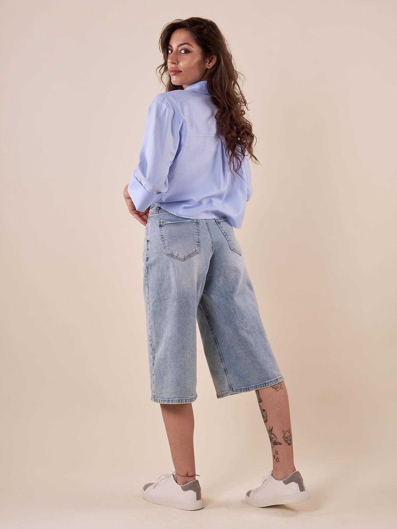 Bermuda Donna lungo in jeans bermudone. SJ1499 JEANS ADORO 