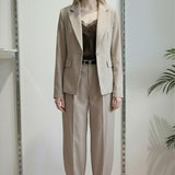 Pantalone Donna Balloon alla Caviglia con Pinces e Tasche Dietro con Pattine. PG114P BEIGE EXTASY 