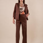 Giacca Donna raso di cotone manica 3/4. ROMI/4009 MORO ROMIHO 