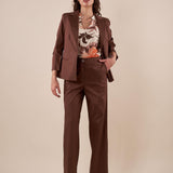 Giacca Donna raso di cotone manica 3/4. ROMI/4009 MORO ROMIHO 