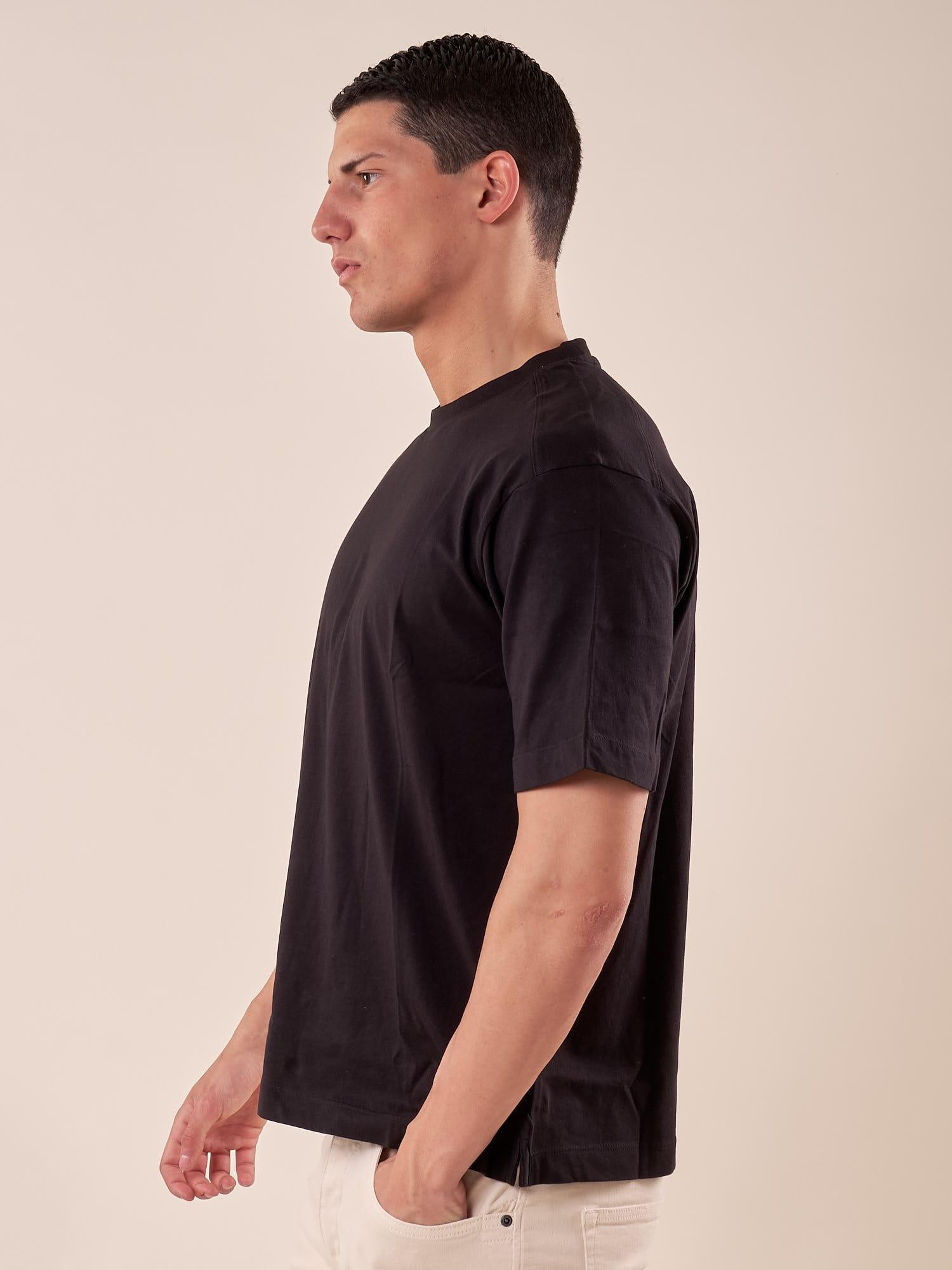 T-Shirt manica corta oversize jersey uomo. CON2906425 BLACK CONSENSO Uomo 