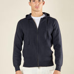 Maglia Uomo Invernale in Misto Viscosa con Zip e Cappuccio. Stile Sportivo ed Eleganza Casual. CON4051225 NAVY CONSENSO 