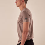 T-shirt uomo manica corta in cotone con logo tono su tono DM9056 FANGO DATCH 