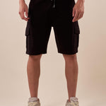 Bermuda Uomo in felpa con tascone laterale. DM9206 NERO DATCH 