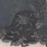 T-Shirt Donna in Cotone Elasticizzato con Ricamo Floreale. TS004896 NERO ARTIGLI 