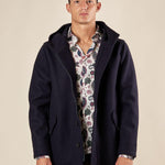 Parka Uomo con Cappuccio e Tasche con Pattine. CP14H BLU HAMAKI-HO 