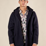 Parka Uomo con Cappuccio e Tasche con Pattine. CP14H BLU HAMAKI-HO 