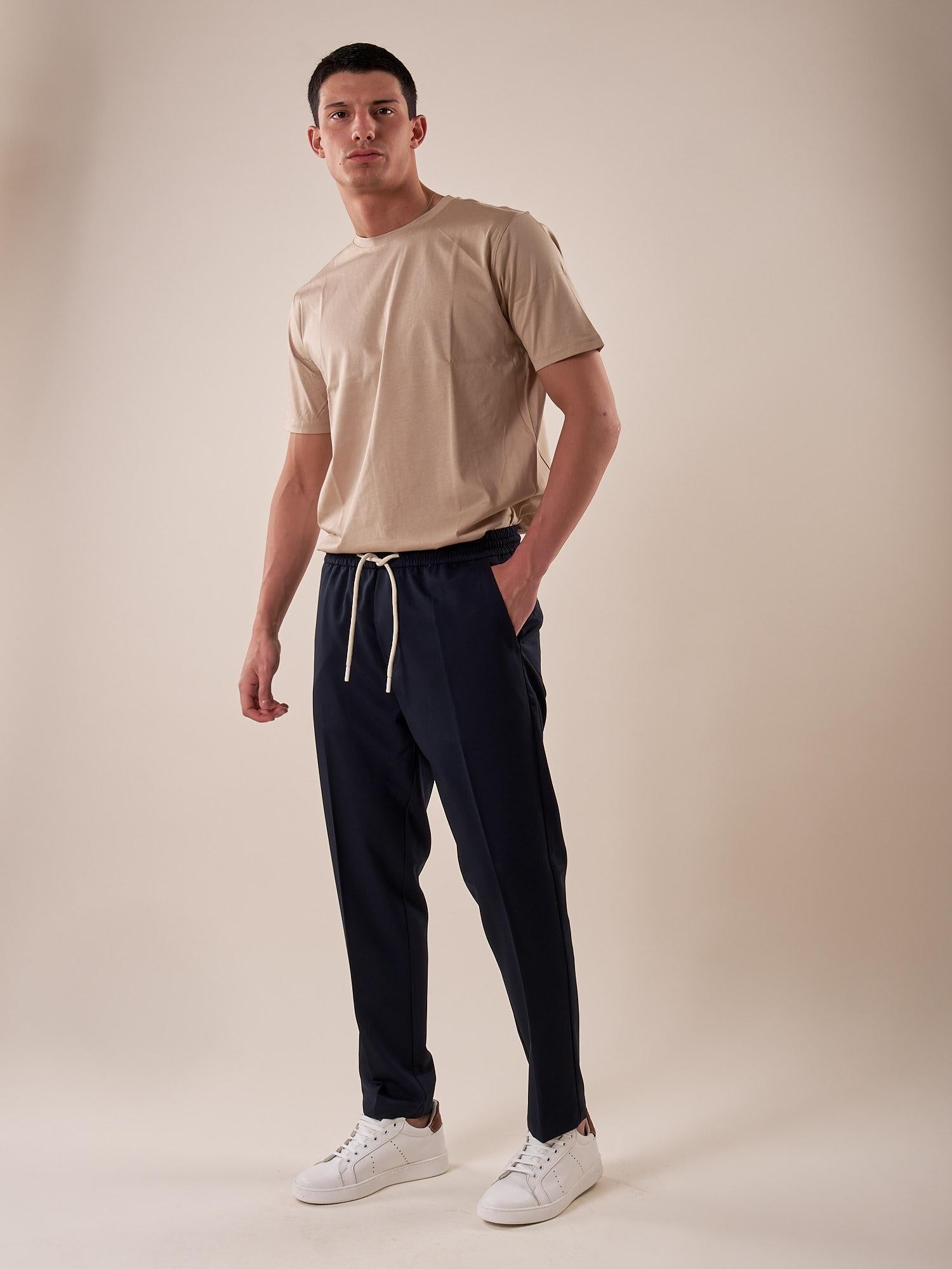 Pantalone slim fit modello pantalaccio. OC1S2S5P08 BLU OVER-D 