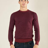 Maglia Uomo Girocollo Manica Lunga in Misto Viscosa con Micro Disegno CON/4034225 BAROLO CONSENSO 