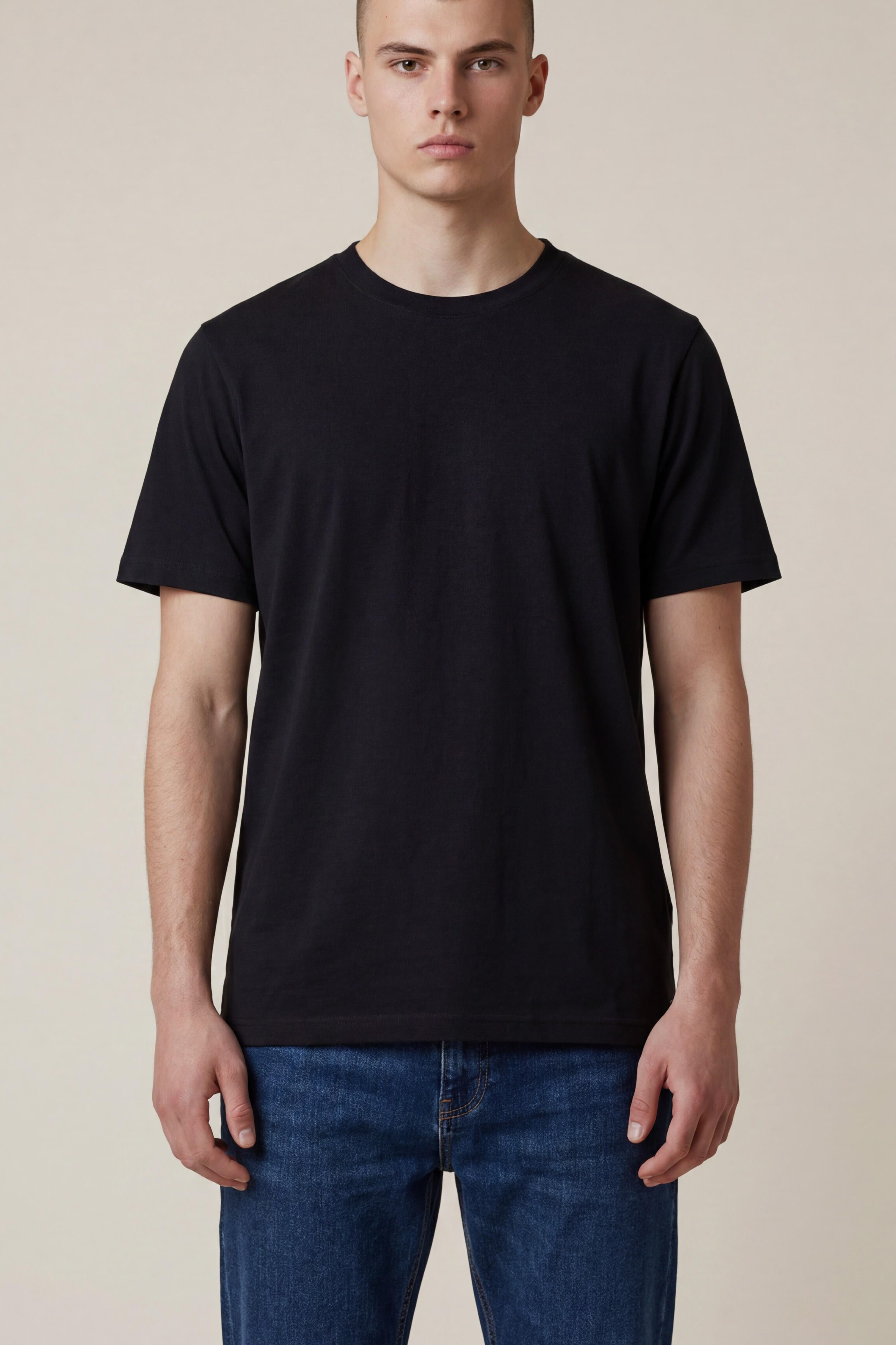 T-Shirt Uomo a Manica Corta in Tessuto Tecnico Traspirante M49930 NERO SUPERIOR VINTAGE Uomo 