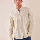 Camicia manica lunga coreana misto lino uomo. OC1S2S5C10 BAMBOO OVER-D 