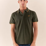 Polo Uomo manica corta in cotone piquet con ricamo. P626122 VERDE Henry Cotton's 