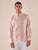Camicia da uomo in lino e cotone a manica lunga con collo alla coreana. M49069 CIPRIA GUY Uomo