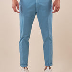 Pantalone Uomo Capri Slim in Cotone Elasticizzato con Tasche allAmericana GPE500 NEW CIELO BLACKSUNDAY 