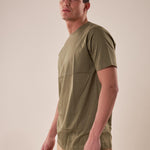 T-Shirt manica corta cotone mercerizzato uomo. OC1S2S5T10 BAMBOO OVER-D Uomo 