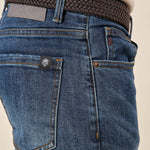 Jeans Uomo Regular Fit 5 tasche lavaggio medio. DM9644 MEDIUM BLUE DATCH 
