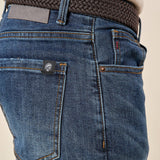 Jeans Uomo Regular Fit 5 tasche lavaggio medio. DM9644 MEDIUM BLUE DATCH 