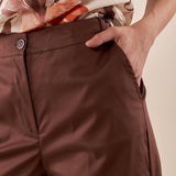 Pantalone Donna in Raso di Cotone a Palazzo ROMI/A5215 MORO ROMIHO 