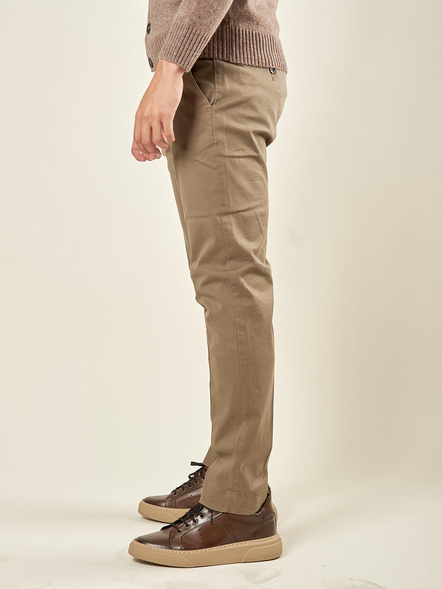 Pantalone Uomo in Cotone Elasticizzato Invernale con Tasche allAmericana. Comfort e Stile per la Stagione Fredda. PSI1781H FANGO HAMAKI-HO 