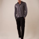 Camicia manica lunga micro piquet uomo. OC1S2S5C35 NERO OVER-D 