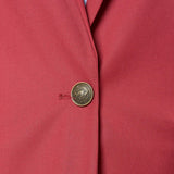 Giacca donna monopetto. Petto a lancia, bottone a contrasto e tasche a pattin GI003118 BORDEAUX ARTIGLI 