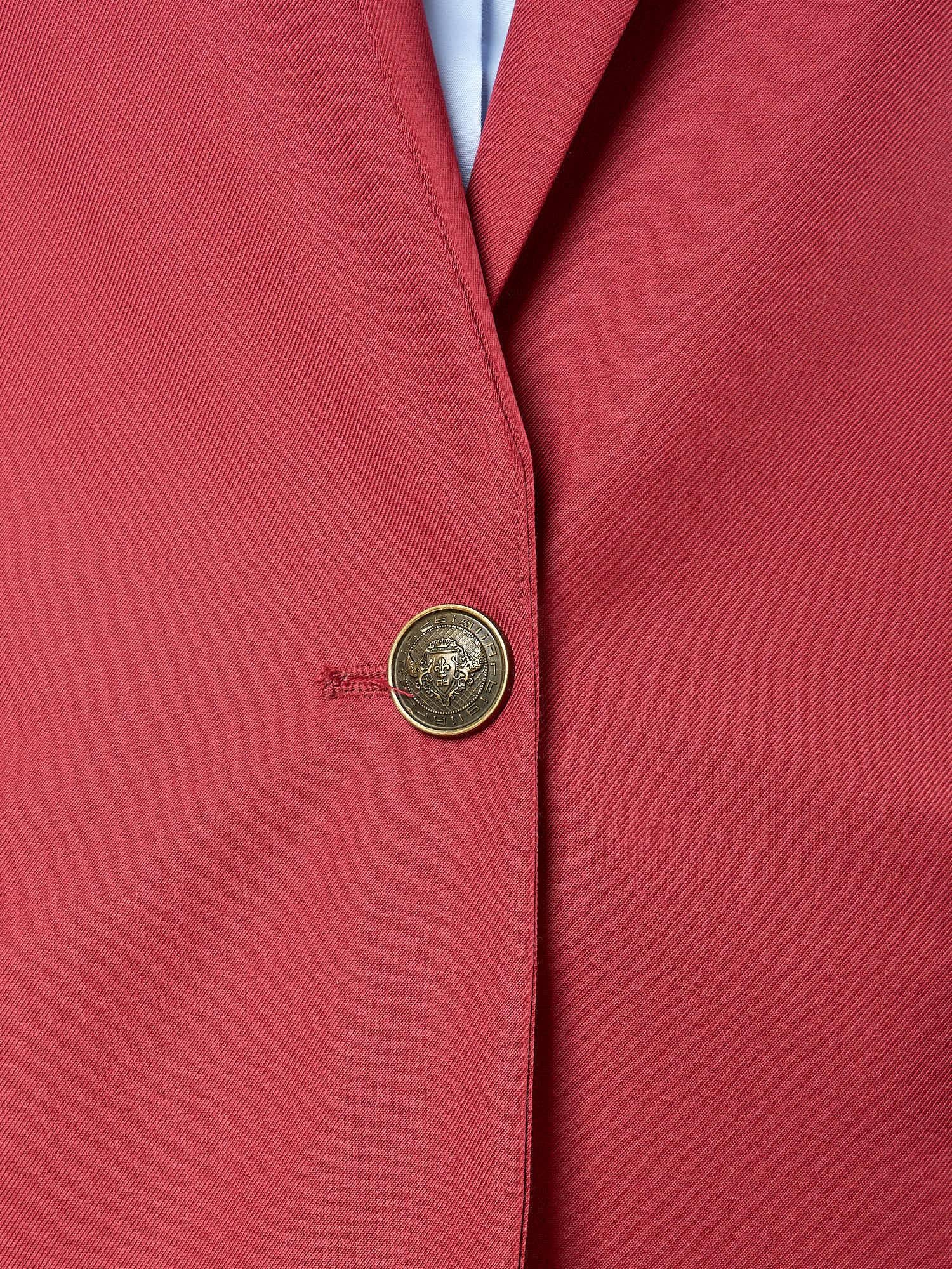 Giacca donna monopetto. Petto a lancia, bottone a contrasto e tasche a pattin GI003118 BORDEAUX ARTIGLI 