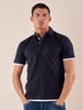 Short-sleeved polo shirt fabric 100% cotton for men,