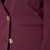 Giacca Donna Curvy doppiopetto in tessuto tecnico foderato con bottoni oro. F299YBFALICE BURGUNDY Lizalù 