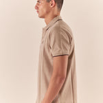 Polo Uomo manica corta in cotone piquet con ricamo. P626122 BEIGE Henry Cotton's Uomo 