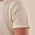 T-shirt Uomo Manica Corta in 100% Cotone Piqué  Girocollo, Comfort e Stile Casual M49065 BEIGE SUPERIOR VINTAGE 