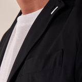 Giacca uomo tessuto tecnico stretch due bottoni tasca a toppe. OC1S2S5G01 NERO OVER-D 