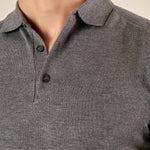 Polo uomo manica lunga in misto viscosa Eleganza casual e comfort naturale. CON/3020900 FUMO CONFAB 