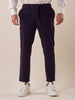 Men's non-iron technical fabric trousers with elastic.