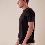 T-Shirt manica corta cotone mercerizzato uomo. OC1S2S5T10 NERO OVER-D 