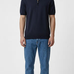 Polo Uomo 100% Cotone a Manica Corta con Mezza Zip  Stile Moderno e Comfort Naturale ME3211H BLU HAMAKI-HO 
