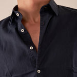 Camicia Uomo Manica Lunga 100% cotone. M48643 BLU SUPERIOR VINTAGE Uomo 