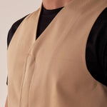 Gilet uomo abbottonatura nascosta. OE1S2S5I01 CAMMELLO OVER-D Uomo 