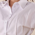 Camicia da donna senza maniche in cotone. PG499C/EC BIANCO EXTASY 