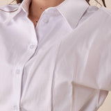 Camicia da donna senza maniche in cotone. PG499C/EC BIANCO EXTASY 