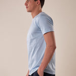T-Shirt manica corta 100% cotone mercerizzato uomo. DM9302 SKY BLUE DATCH Uomo 