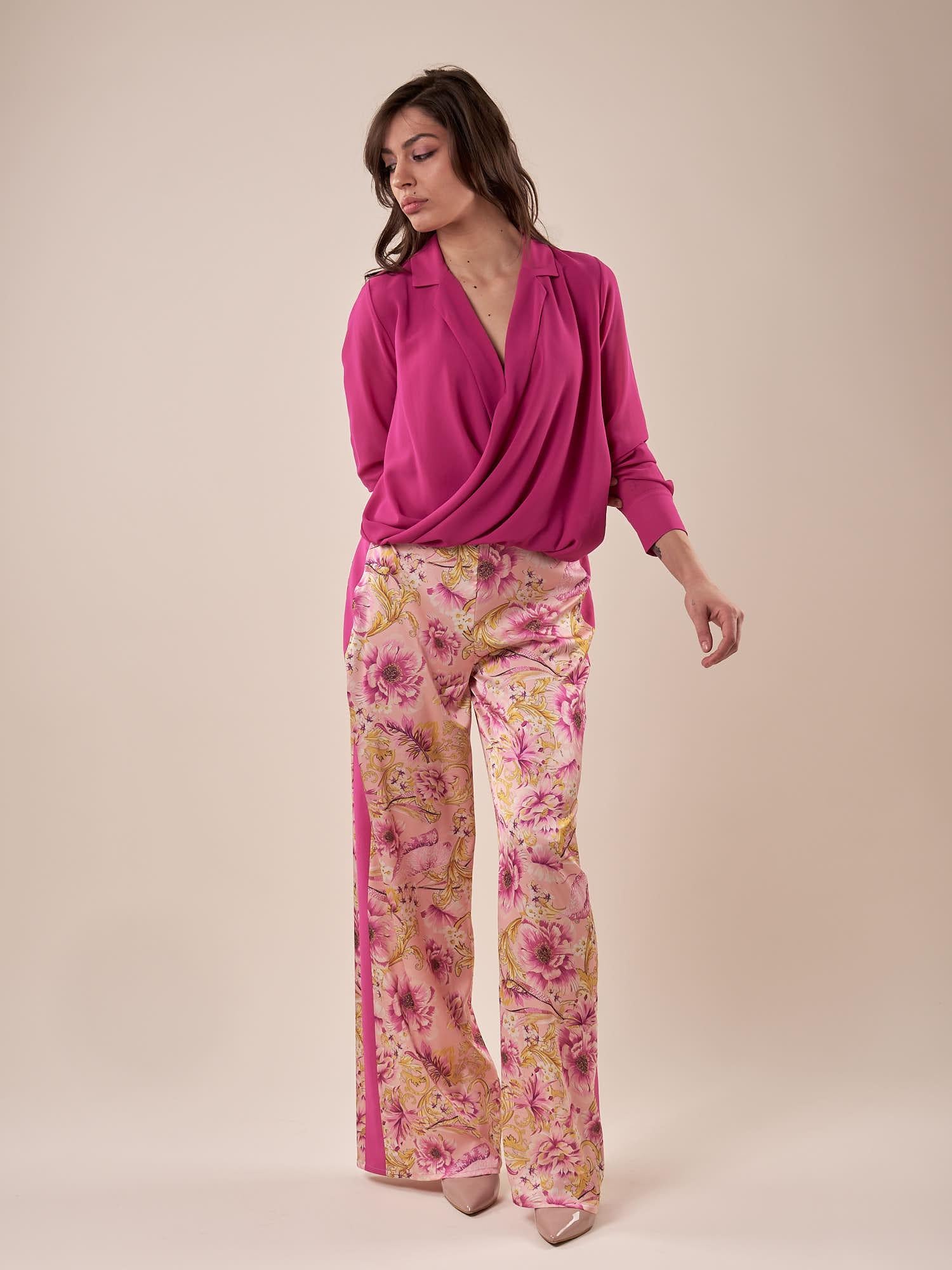 Camicia manica lunga scollo profondo. BL000954 GERANIO ARTIGLI 